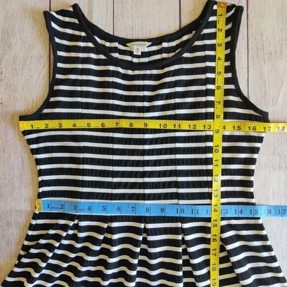 Max Studio knit jersey shift dress with pleats M - Picture 8 of 12